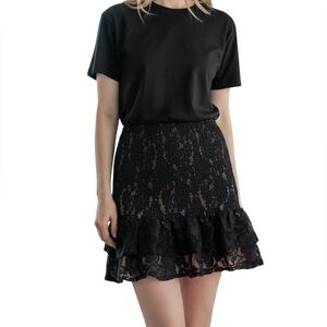 Saltwater LUXE Black Lace Skirt